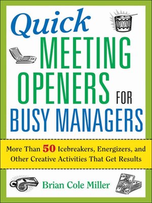 cover image of Quick Meeting Openers for Busy Managers